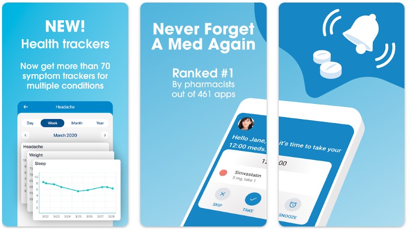 Ứng dụng nhắc nhở uống thuốc Medication reminder